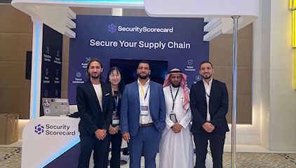 Our CEO visited the booth of our partner, Security Scorecard.